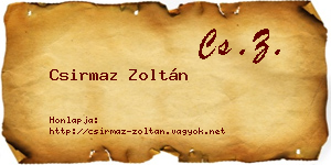 Csirmaz Zoltán névjegykártya