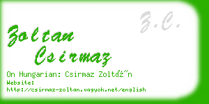 zoltan csirmaz business card